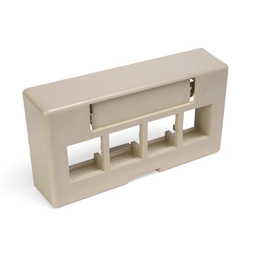 Main product image of Quickport, Modular Furniture Ext Depth Faceplate, 4-port (Ivory) Includes 1 Blank Insert.