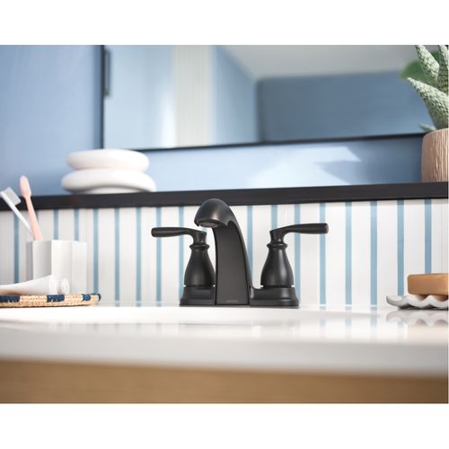 Main product image of Voss Two-handle High Arc Bathroom Faucet (Matte Black), 6901BL