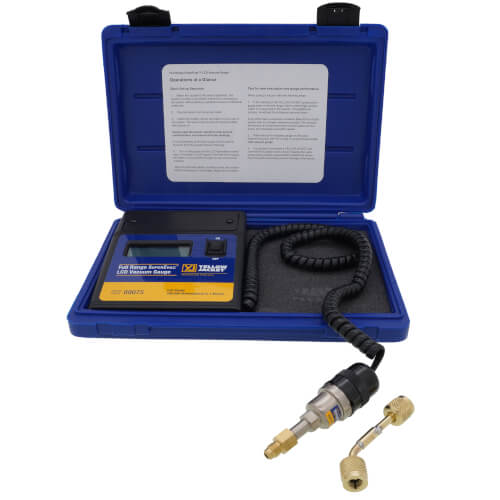 69075 Yellow Jacket 69075 SuperEvac LCD Vacuum Gauge w/ Case