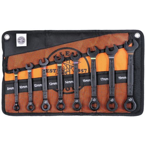 Main product image of 8 Piece 90-Tooth Ratcheting Box Wrench Set, Metric