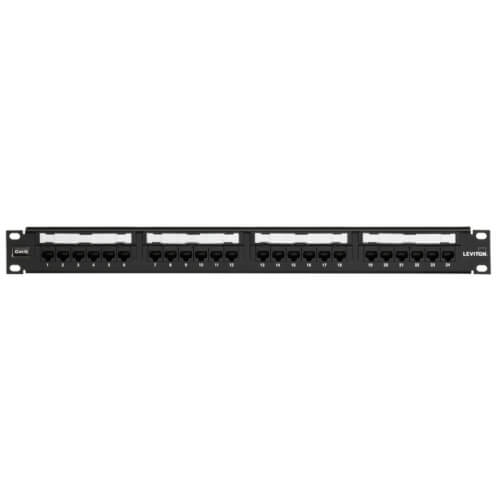 Main product image of Universal Patch Panel, Cat 6, 24-Port, 1RU with Cable Management Bar