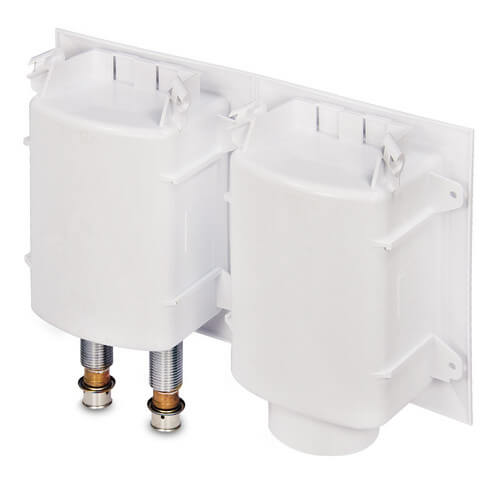 OxBox Washing Machine Outlet Box w/ Water Hammer Arrestor - 1/2" Viega PEX Press Connection