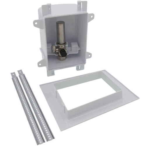 OxBox Ice Maker Outlet Box w/ Water Hammer Arrestor - 1/2" F1960 PEX Expansion Connection (Lead Free)