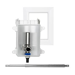 OxBox Toilet/Dishwasher Outlet Box w/ Mini-rester Water Hammer Arrester - 1/2" PEX Crimp Connection (Lead Free)