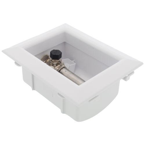 OxBox Toilet/Dishwasher Outlet Box w/ Mini-rester Water Hammer Arrester - 1/2" PEX Crimp Connection (Lead Free)