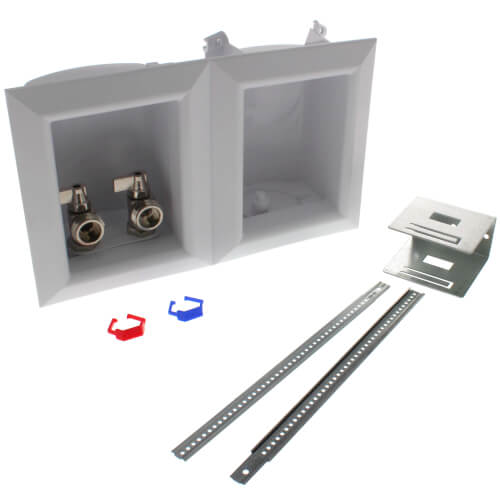 OxBox Washing Machine Outlet Box Standard Pack - 1/2" PEX Crimp Connection (Lead Free)