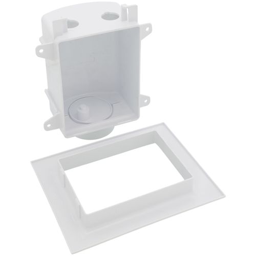 Main product image of OxBox Washing Machine Outlet Box w/ Frame - 1/2" PEX Crimp Connection (Lead Free)