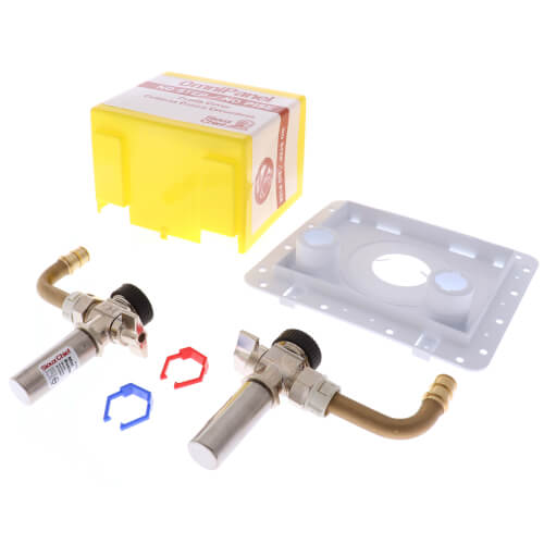 Main product image of 1/2" F1960 PEX Inlet x 3/4" Male Hose Thread OmniPanel Dual Valve Access Panel w/ Water Hammer Arresters