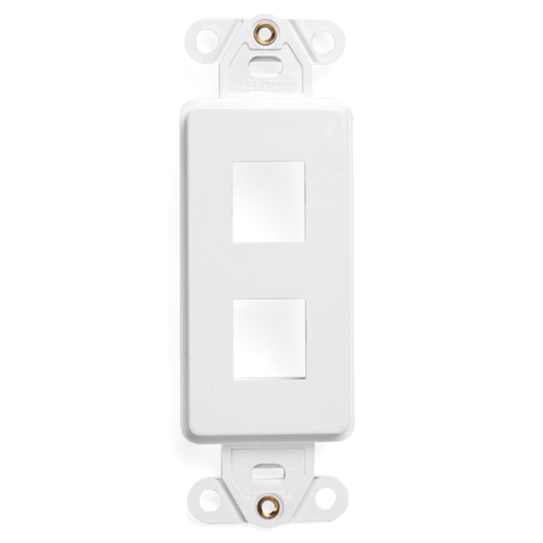 Main product image of Antimicrobial Treated Quickport, Decora Multimedia Insert, 2 Ports (White)