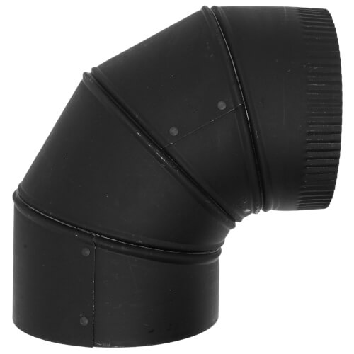 6" Black Matte Elbow