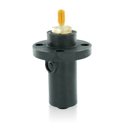 Main product image of Ball Nose Male Panel Receptacle, Threaded Stud, 22 Series Single Pole 90 Degree Cam-type, 250-750MCM, 690A Max (Black)