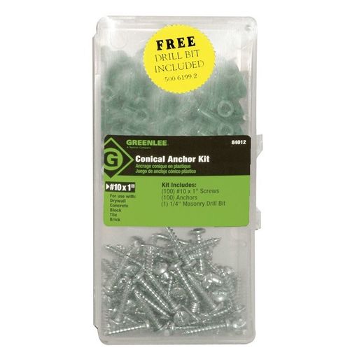 Main product image of #10 x 1" Plastic Conical Anchor Kit