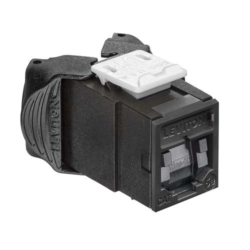 Main product image of Atlas-x1, Cat 5e Utp Quickport, Jack w/ Shutters (Black)