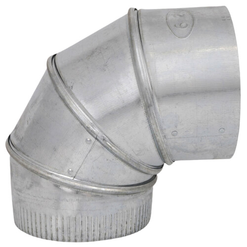 6" 24 Ga Galvanized Elbow