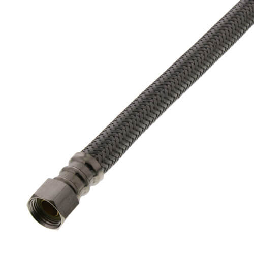 Main product image of 48" Braided Stainless Steel Dishwasher Connector w/ 2 MIP Elbows (3/8" x 3/8" Compression)