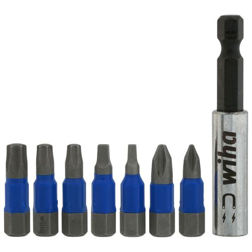 Main product image of 8-Piece TerminatorBlue Impact Bit Set w/ Magnetic Bit Holder - 1" Bits