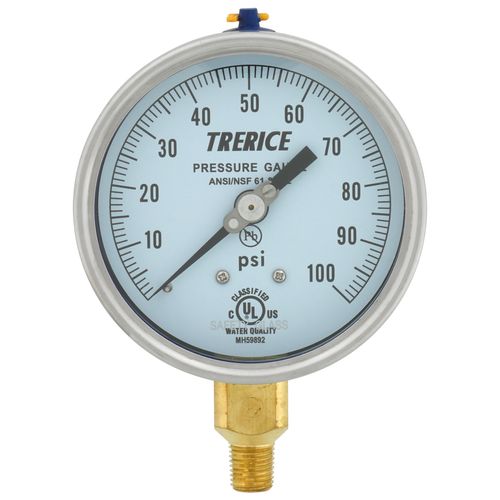 Main product image of 700B, 4" Pressure Gauge with Lower Mount (0-100 PSI)
