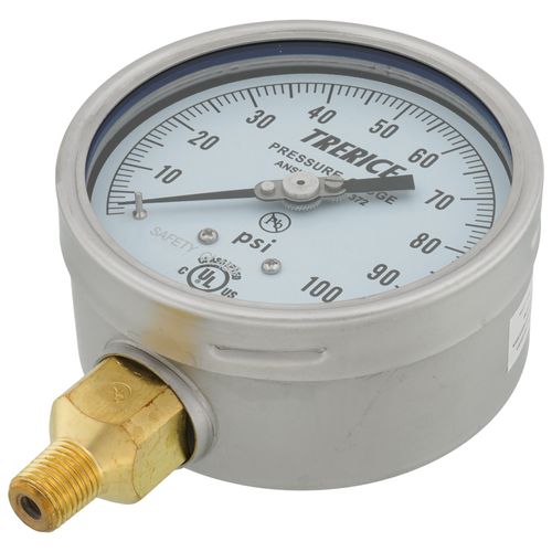 Main product image of 700B, 4" Pressure Gauge with Lower Mount (0-100 PSI)