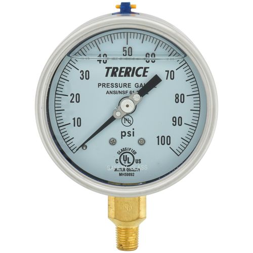 Main product image of 700LFB, 4" Pressure Gauge with Lower Mount (0-100 PSI)