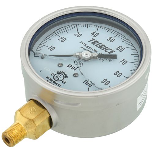 Main product image of 700LFB, 4" Pressure Gauge with Lower Mount (0-100 PSI)