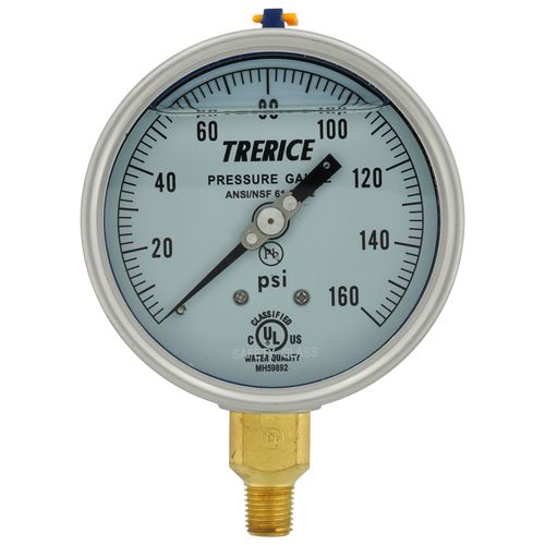 Main product image of 700LFB, 4" Pressure Gauge with Lower Mount (0-160 PSI)