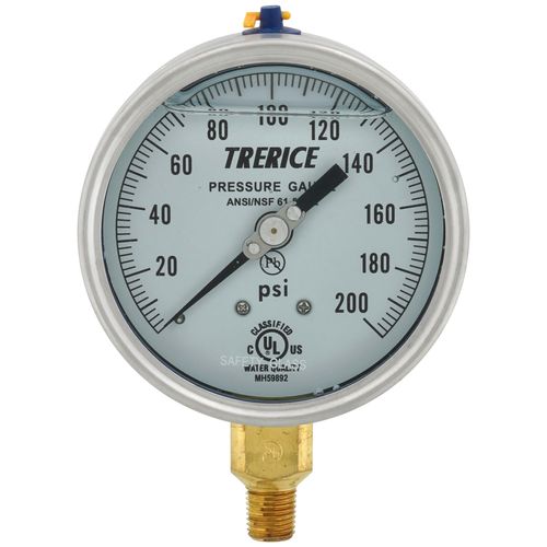 Main product image of 700LFB, 4" Pressure Gauge with Lower Mount (0-200 PSI)