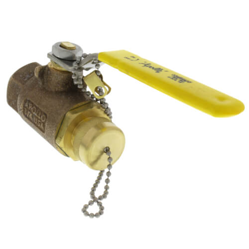 70104HC Apollo Valves 70104HC 3/4" Full Port Cap & Chain Ball Valve