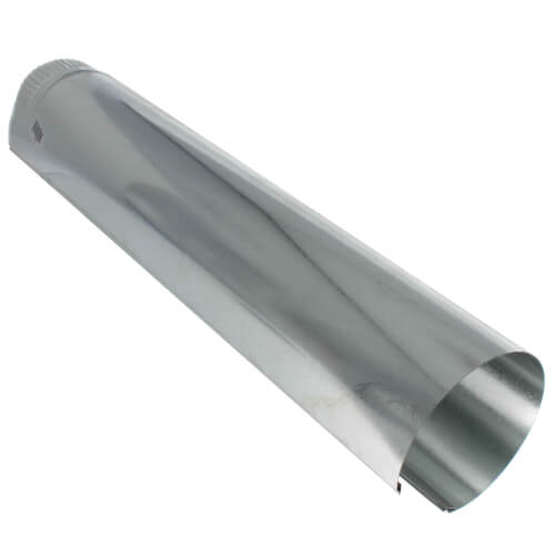 4" x 24" Galvanized Snap-Lock Pipe - 30 Gauge