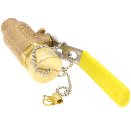Main product image of 1/2" Solder x 3/4" Hose Ball Valve w/ Cap & Chain