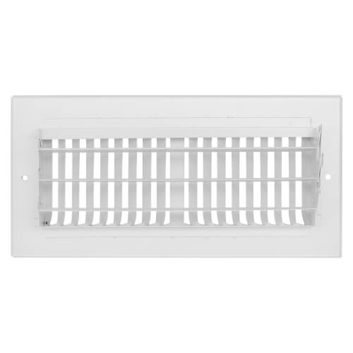 Main product image of 10" x 4" (Wall Opening Size) White Two-Way Steel Sidewall/Ceiling Register (682M Series)
