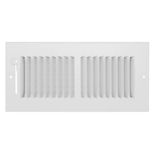 Main product image of 10" x 4" (Wall Opening Size) White Two-Way Steel Sidewall/Ceiling Register (682M Series)