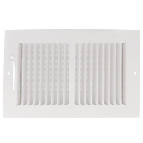 Main product image of 10" x 6" (Wall Opening Size) White Two-Way Steel Sidewall/Ceiling Register (682M Series)