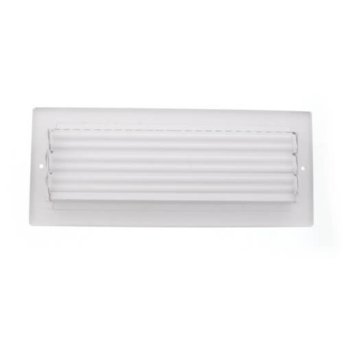 Main product image of 12" x 4" (Wall Opening Size) White Two-Way Steel Sidewall/Ceiling Register (682M Series)