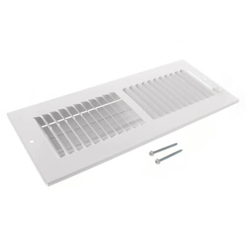 Main product image of 12" x 4" (Wall Opening Size) White Two-Way Steel Sidewall/Ceiling Register (682M Series)