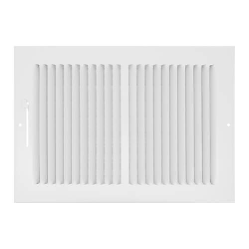 Main product image of 12" x 8" (Wall Opening Size) White Two-Way Steel Sidewall/Ceiling Register (682M Series)