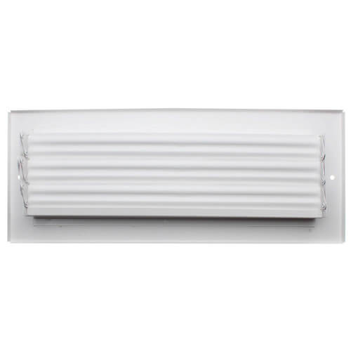 Main product image of 12" x 4" (Wall Opening Size) White Three-Way Steel Sidewall/Ceiling Register (683M Series)
