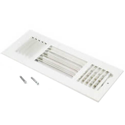 Main product image of 12" x 6" (Wall Opening Size) White Three-Way Steel Sidewall/Ceiling Registers, Pack of 20 (683M Series)