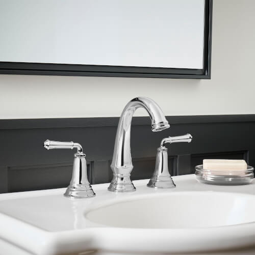 Main product image of Delancey 8" Widespread 2 Handle Bathroom Faucet 1.2 gpm w/ Lever Handles (Chrome), 7052807.002
