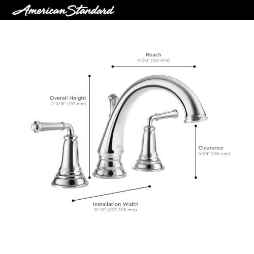 Main product image of Delancey 8" Widespread 2 Handle Bathroom Faucet 1.2 gpm w/ Cross Handles (Chrome), 7052827.002