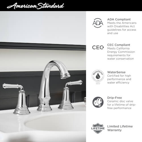 Main product image of Delancey 8" Widespread 2 Handle Bathroom Faucet 1.2 gpm w/ Cross Handles (Polished Nickel), 7052827.013