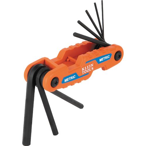 Main product image of 8-Key Compact Folding Hex Key Set, Metric