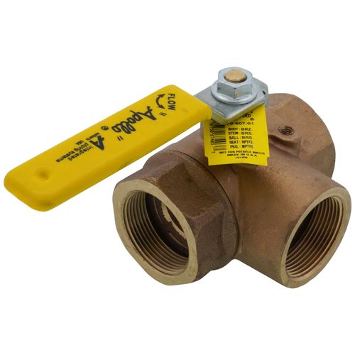 Main product image of 1-1/2" Standard Port, 3 Way Diversion Threaded Ball Valve (34 Cv)
