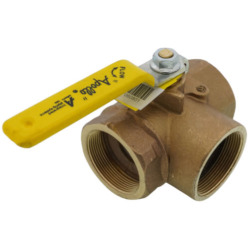 Main product image of 2" Standard Port, 3 Way Diversion Threaded Ball Valve (47 Cv)