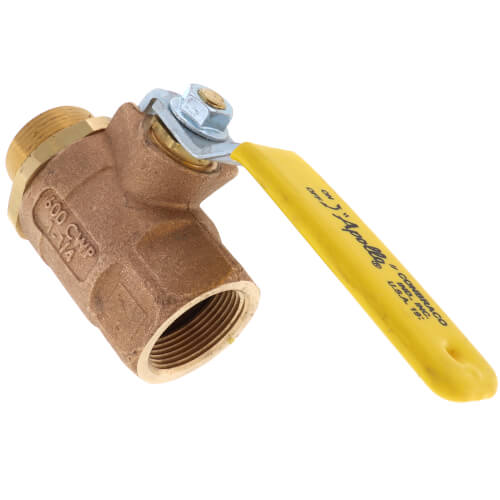 Main product image of 1-1/4" Male x Female Standard Port Threaded Ball Valve (48 Cv)