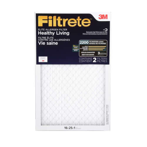 7100212152 3M 7100212152 14" x 25" x 1" 3M Filtrete Ultra Allergen Reduction Filter 2 Pack