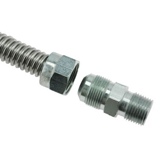 Main product image of 1/2" Male NPT x 1/2" Male NPT Gas Connector (12" Long), 7100P-140