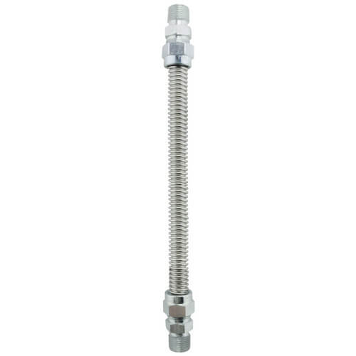 Main product image of 1/2" Male NPT x 1/2" Male NPT Gas Connector (12" Long), 7100P-140