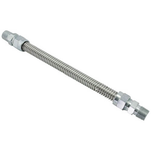 Main product image of 1/2" Male NPT x 1/2" Male NPT Gas Connector (12" Long), 7100P-140