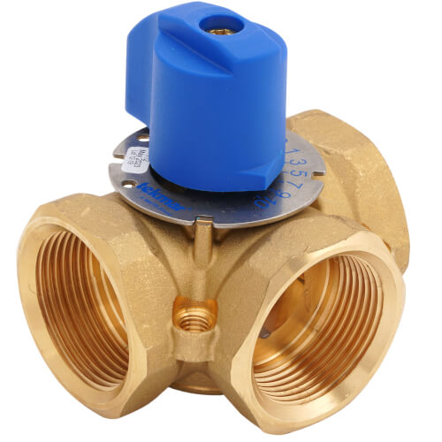 1-1/4" Brass 3-Way Mixing Valve