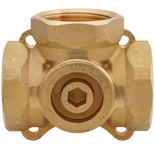 1-1/4" Brass 3-Way Mixing Valve